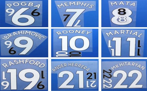 

souvenirs 2017 2018 munited font name number football print patches badges pogba mata rooney player039s ibrahimovic customizati1640055