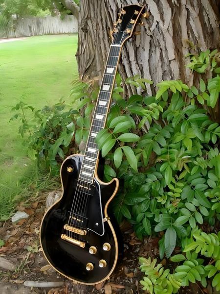 

china musical instruments classic custom ebony electric guitar black258