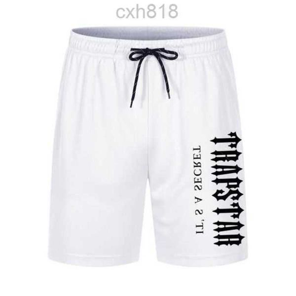

summer shorts men trapstar letter print basic shorts baseball mesh knee length board fitness sports workout beach short pants5eug, White;black