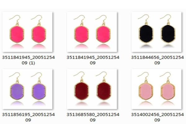 

resin fashion cute different colors stud earring sweet geometric elegant pretty items jewlery multi color for choose mbbo46969753, Golden;silver
