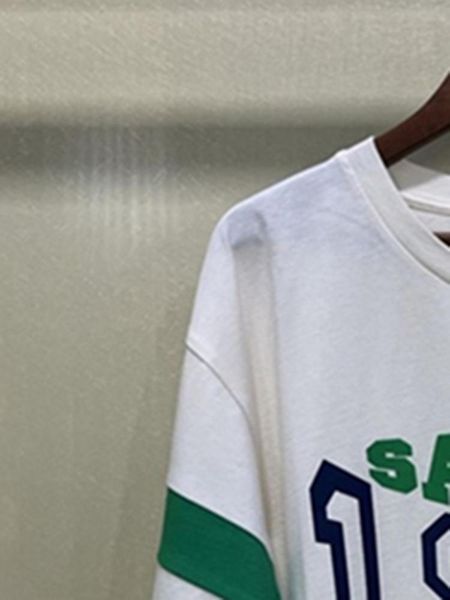 

t-shirt women color stitching letters t shirt oneck short sleeve loose casual 2022 new lady fashion tshirts, White