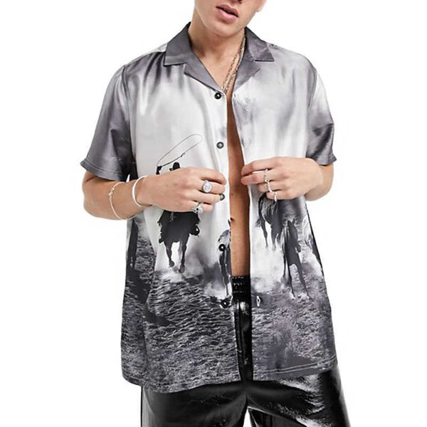 

oem wholesale new custom shirt printing pattern polyester slim fit button up men's shirts pzks, White;black
