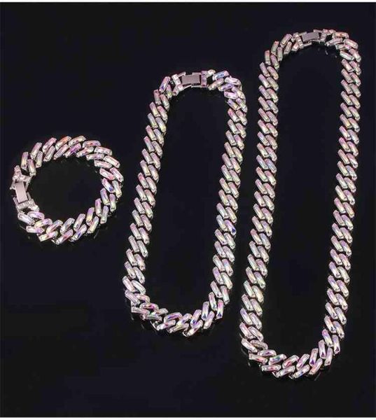 

ins hip hop street reflection colorful color changing cuban chain national tide hiphop trendsetter necklace2243225, Silver