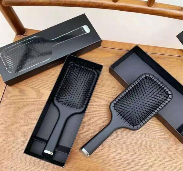 

2021 with logo glide paddle brush hair air cushion comb brand brushes hairs straightener iron have retail box ship8069810, Silver
