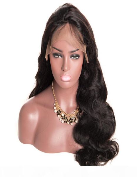 

virgin brazilian body wave hair full lace wigs 1 1b 4 130 human hair glueless full lace wig soft wavy wigs 10quot30quot6588439, Black