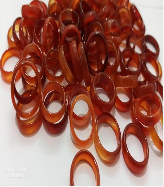 

natural handmade red agate rings ship ping0123456788853517, Silver