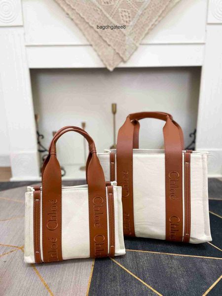 

bags totes 2023 colors single woody designer tote letter shopping chioe canvas large capacity bag basket shoulder beach sunshine handbag 08l