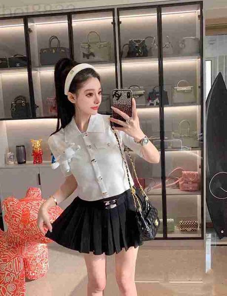 

women's polos designer white polo neck knit t-shirt summer thin 2023 new unique short sleeve 7d0l