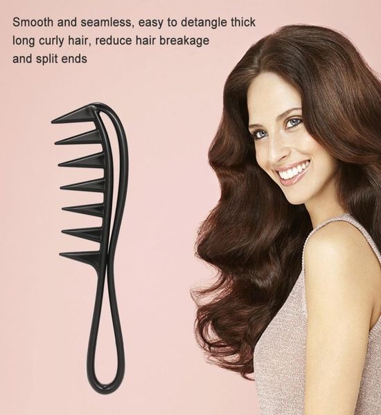 

women hair comb detangling wide teeth hair brush hairstyle wavy long curly hairbrush4961485, Silver
