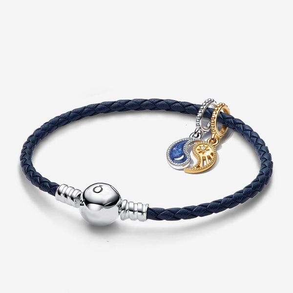 

2023 new 925 silver charm bracelets glow in the dark hermit crab and color changing jellyfish bracelet set diy fit pandora me jewelry design, Golden;silver