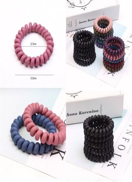 

girls frosted coil hair ties large hairbands elastic hair rope rubber ring ponytail holder for women thick hair accessories wholes2159533, Slivery;white