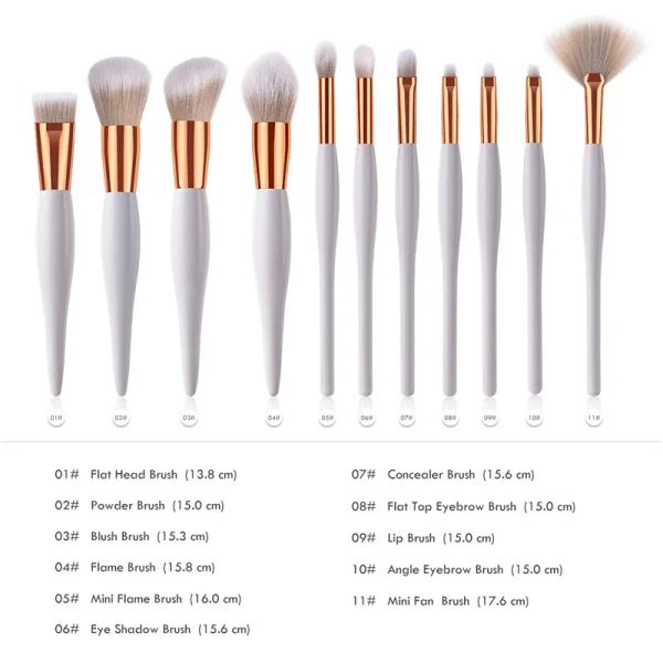 

new black makeup brushes set synthetic bristles beauty face eye foundation powder blush eye shadow higlighter shape contouring cosmetics