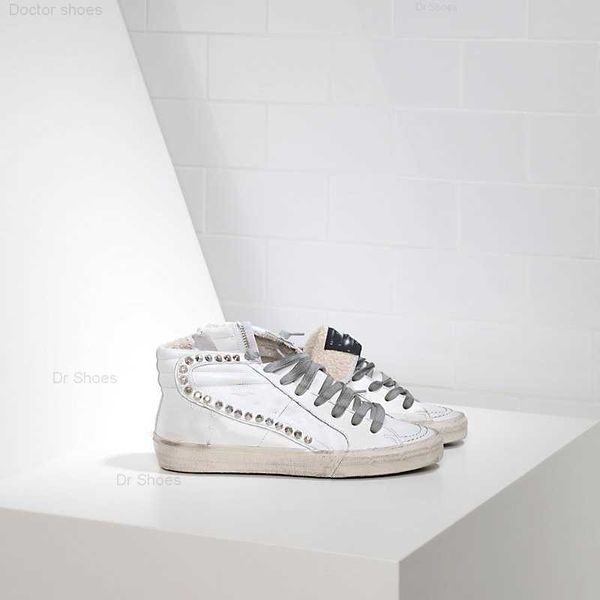 

dirty shoes sneakers designer version luxury italian retro pure handmade white leather couple high-star small slide in pelle e, Black