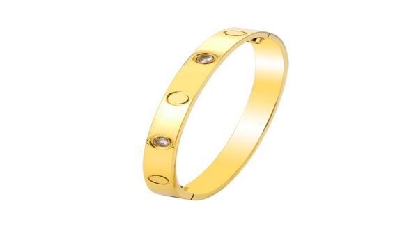 

love bracelet bangles women men 4cz titanium steel screw screwdriver bracelets gold silver rose nail bracelet jewelry with velvet 4739785, Black