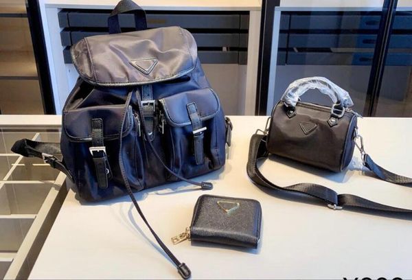 

luxury 3pcs/set backpacks school bags women and men medium size nylon students bag designer outdoors travel shoulder bags backpack tote hand