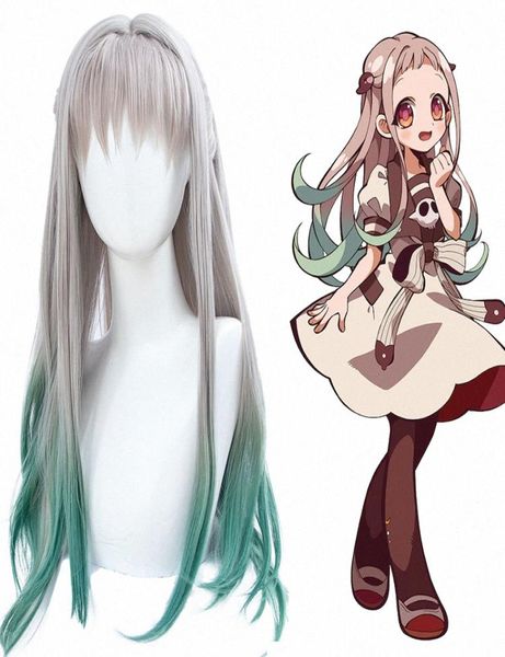 

dianqi anime toilet bound jibaku shounen hanako kun cosplay wigs nene yashiro special wig gradient color synthetic female wigs wig4404195, Black