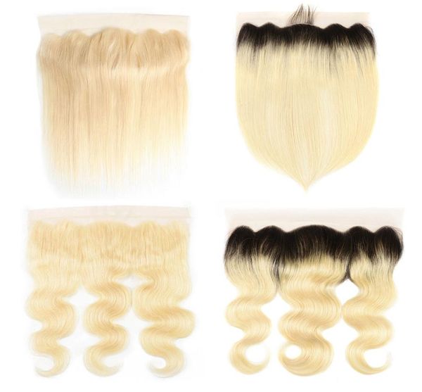 

613 blonde 134 lace frontal 1b613 ombre blonde brazilian human hair ear to ear closure hair extension lace frontal only 1018 in9617223, Black;brown