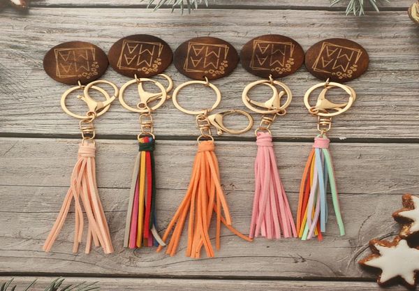 

mama wood beads keyring woman bag charms colorful tassel wristlet keychain8071813, Silver