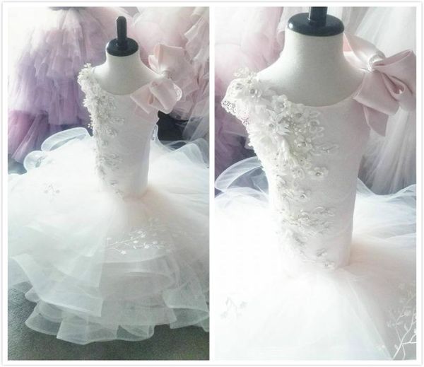 

mermaid lace flower girl dresses tulle beaded tiers little girl wedding dresses vintage pageant dresses gowns f0882675181, White;blue