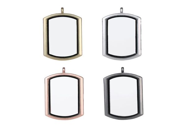 

floating charms locket glass open diy smooth po box zinc alloy pendant charms rectangle diy accessory7329216, Silver