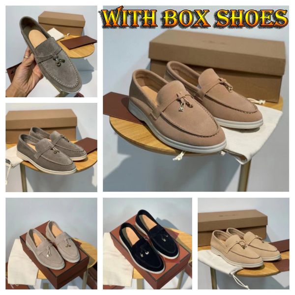 

loro piana designer casual shoes sneaker suede slipper men shoes women sandals leather loafers flat trainers outdoor runner sneaker beach sa, Black
