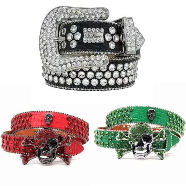 

designer bb simon belts for men women shiny diamond belt black on black blue white multicolour with bling rhinestones as gift, Black;brown
