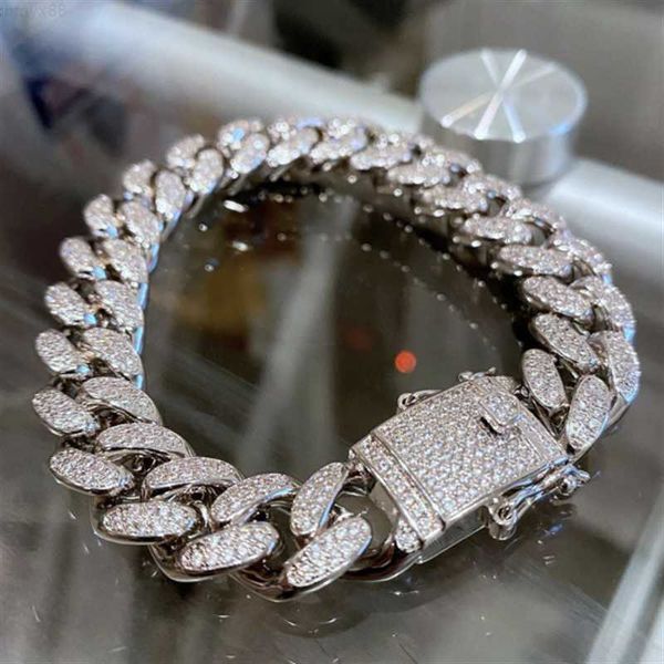 

iced out chain diamond bling jewelry chains for men's bracelet, Silver