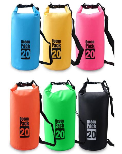 

20pcs 2l 3l 5l 10l 15l 20l 30l waterproof dry storage bag outdoor sport swimming rafting kayaking sailing canoe1588665