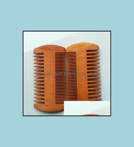 

hair brushes care styling tools products pocket wooden beard comb double sides super narrow thick wood combs pente madeira lice pe5502403, Silver