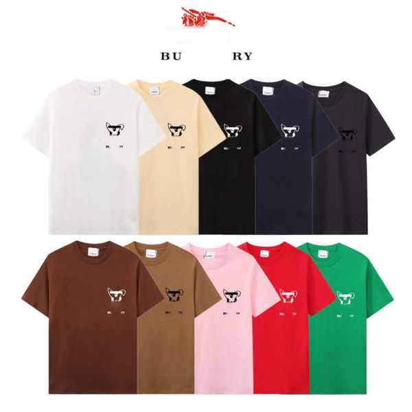 

bb mens designer t shirt casual shirt womens designer t shirts luxury burb short sleeved tee round neck polos pullover 100% cotton loose tsh, White;black