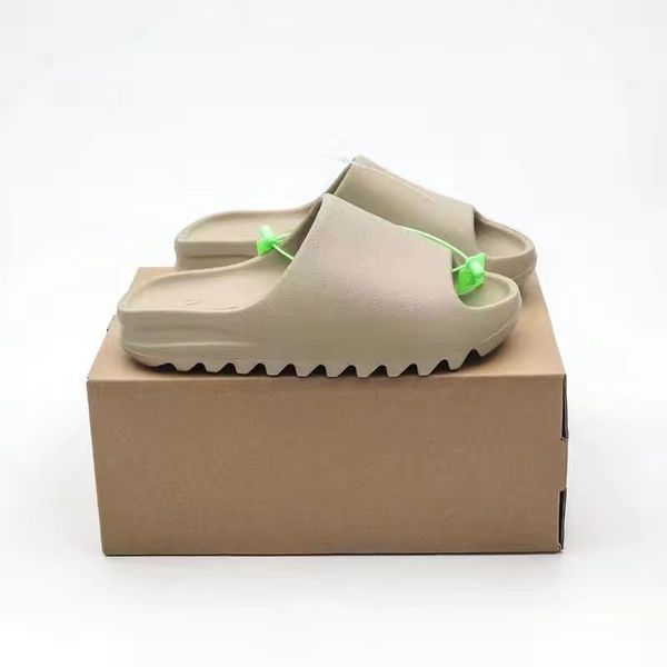 

slippers designer slides sliders sandals men women designers sneakers outdoor sandal shoe onyx bone desert sand earth brown ochre flip flops, Black