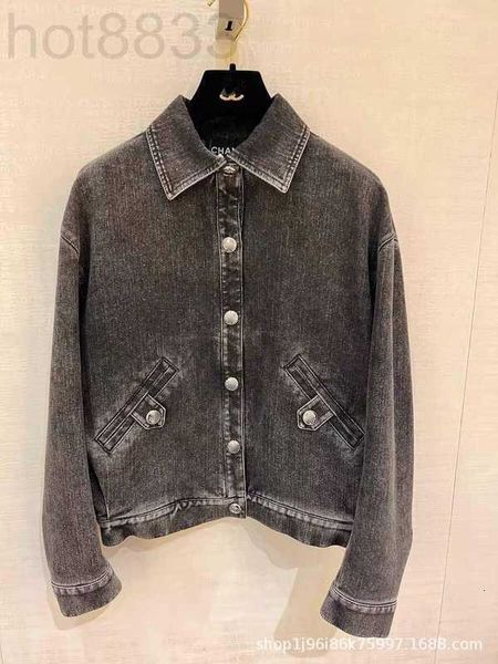 

men's jackets designer design sense denim shirt women's 2023 spring new korean version temperament slimming wash water old short d, Black;brown