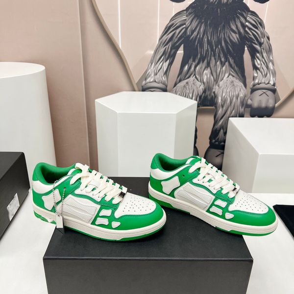 

new luxury brand leisure shoes ami men's bone stitching designer thick bottom ri sports 38-45 yards, Black