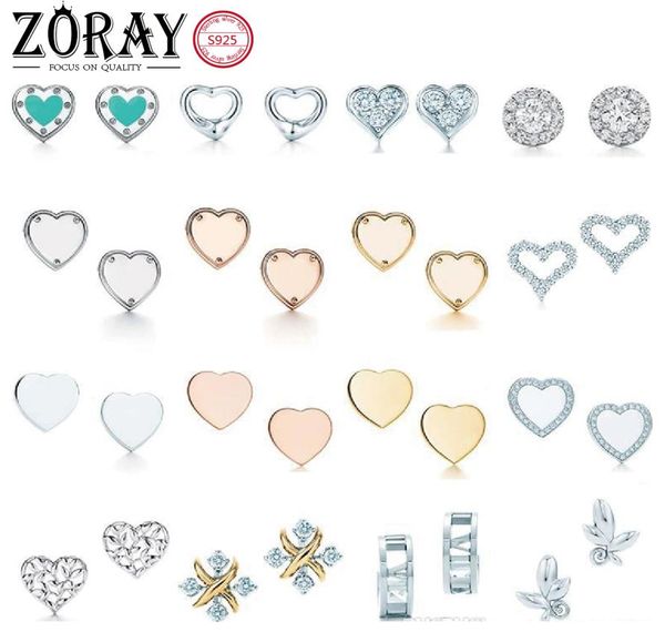 

925 sterling silver brand charm blue heart-shaped smile earrings with original logo8837710, Golden