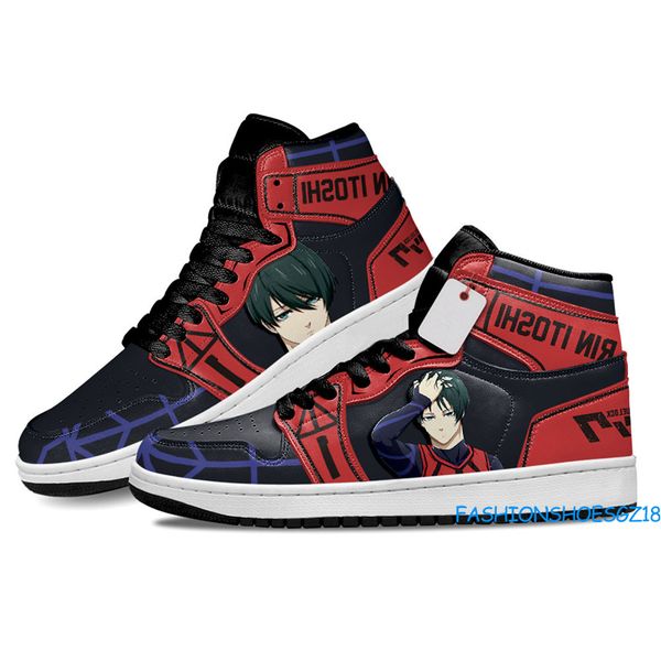 

fashion men women casual shoes senior rin itoshi anime sneakers italy classic high manga leather designer custom couple animes athletic sho, Black