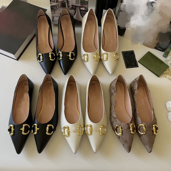 

double g luxury designer sandals womens summer high heels banquet dress shoes ballet ballerinas flats pumps pointed toe sling back women sho, Black