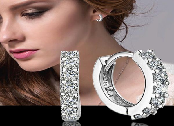 

small hoop earrings with zircon fashion jewelry engagement gift for lady yd01723223873, Red;brown