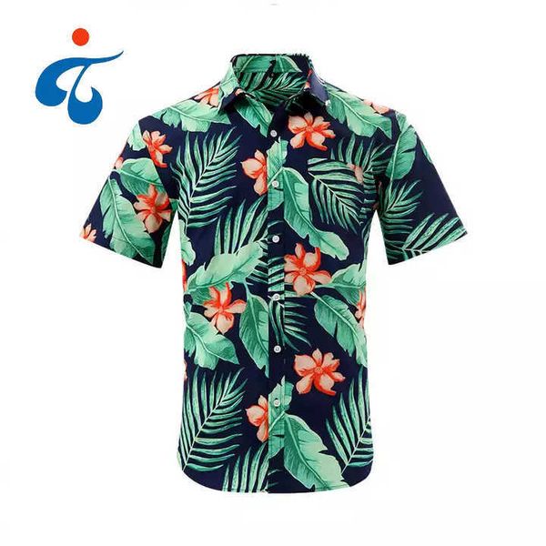 

short sleeve custom beach shirt printed eco friendly hawaiian aloha shirts for men gpl, White;black