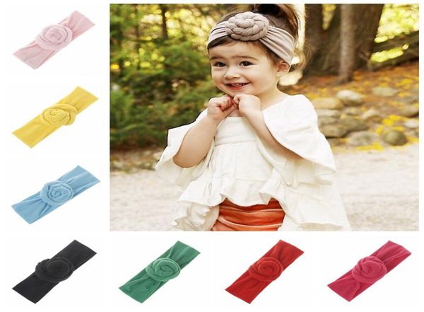 

baby infant knot headband girls solid turban hairband elastic newborn baby cute headwrap kids hair accessories7836779, Slivery;white