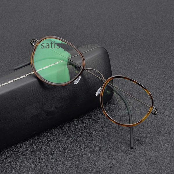

luxury designer sunglasses retro round ultralight prescription eyeglasses women and men optic style anti-ultraviolet plate full frame optica, Black