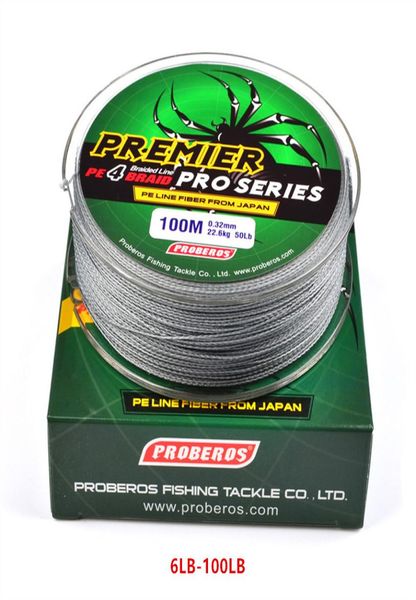 

6lb100lb pe 4 braid line braided wire lines fishing gear 5 color random 100 meters box w285088101