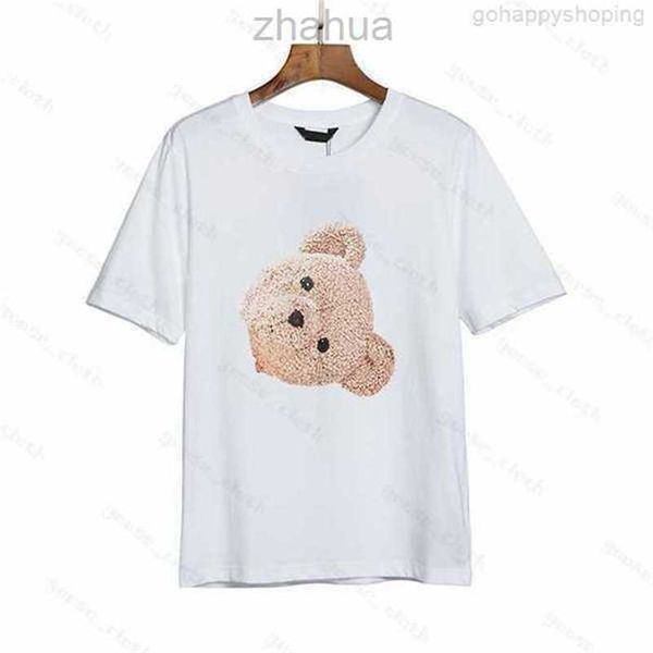 

summer pa men t shirt womens palm t-shirts mans stylist tee guillotine bear palms printed short sleeve truncated bears angles tees angel xkl, White;black