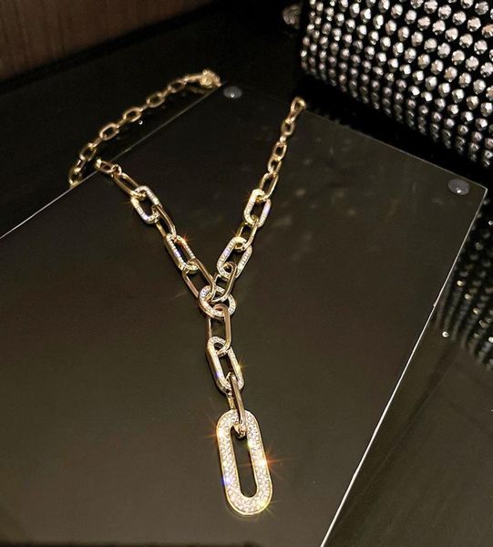 

pendant necklaces pulatu necklace for women 2022 grunge designer jewelry crystal fashion chain collares para mujer8147600, Silver