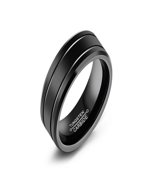 

2019 fashion cool men tungsten carbide rings pure tungsten black rings for men jewelry 8mm wide men wedding engagement rings6985541, Silver