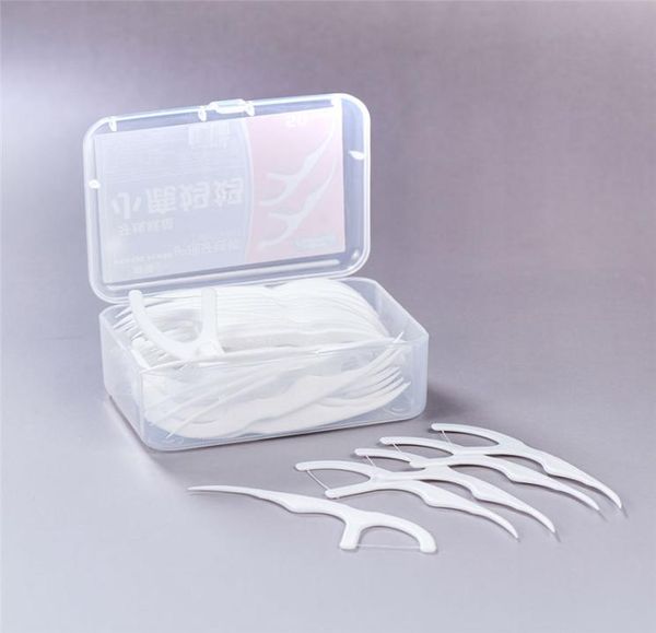 

50 piecesboxes interdental brush dental floss teeth stick tooth picks flat dental floss toothpick teeth cleaning3483068