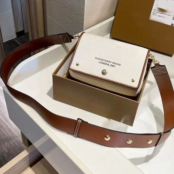 

2023 classic canvas shoulder bag small handbags purse fashion letter tofu package crossbody bags simple design wide shoulder strap messenger, Black;red