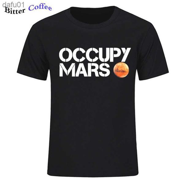 

new men's space x t shirt tesla tees casual occupy mars 100% cotton tee shirt spacex graphic tees men t-shirt l230520, White;black