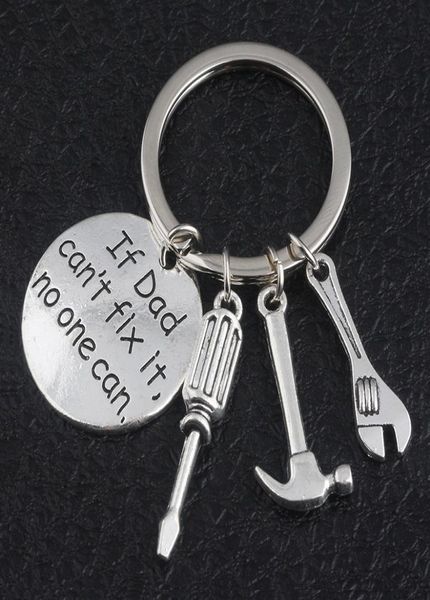 

2018 new fashion keychain keyring 039039if dad can039039t fix it no one can039039 hand tools keychain gift for f8223816, Slivery;golden