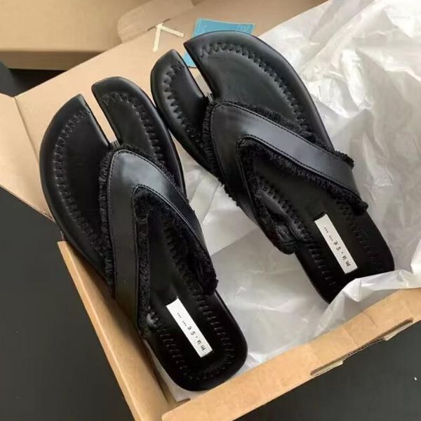 

slippers flats casual clip-toe summer women shoes fashion thick beach slides trend platform flip-flops sandals, Black