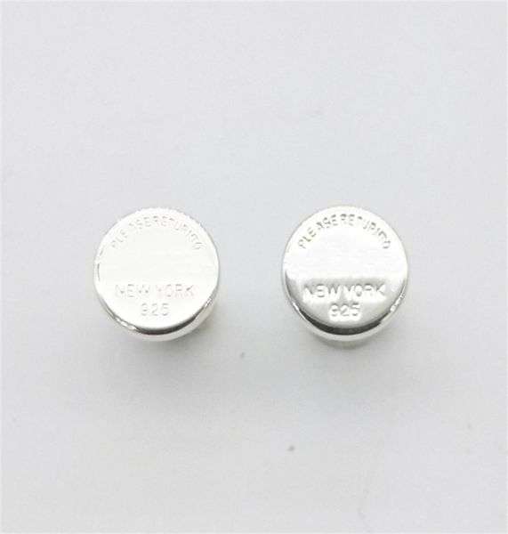 

women039s sterling silver classic round engraved letter earrings couple female 2204016072988, Golden;silver